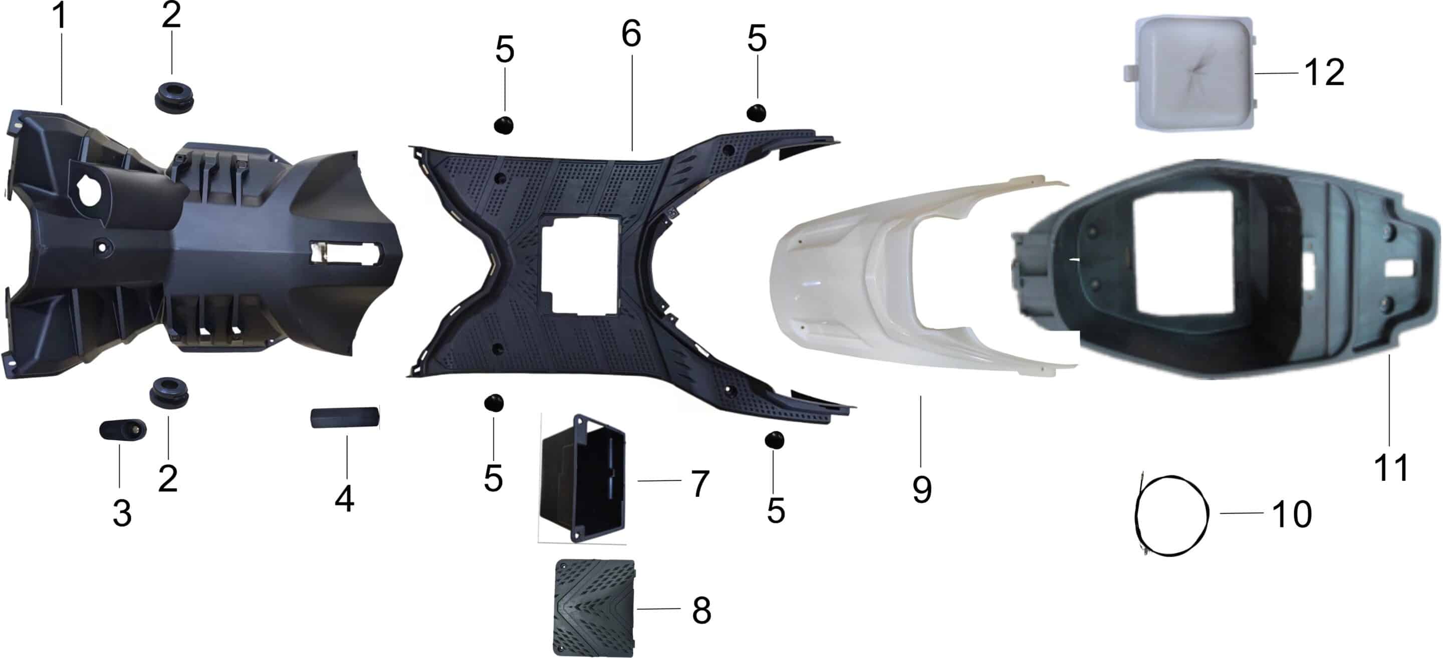 pièces détachées - carénages - carénages E-Ptio - scooter électrique