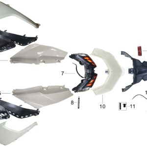 Carénage et feu arrière