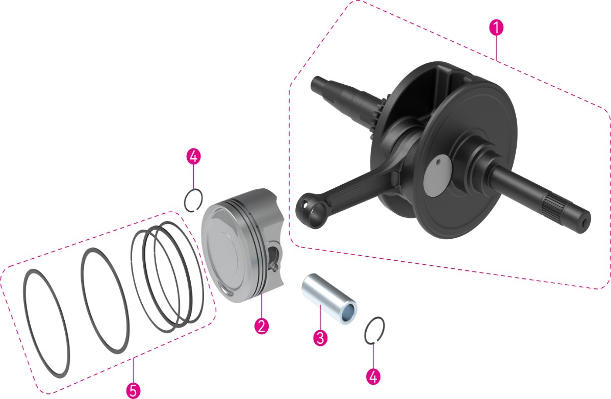 pièces détachées - moteur - batterie - moteur E-Ptio - scooter électrique